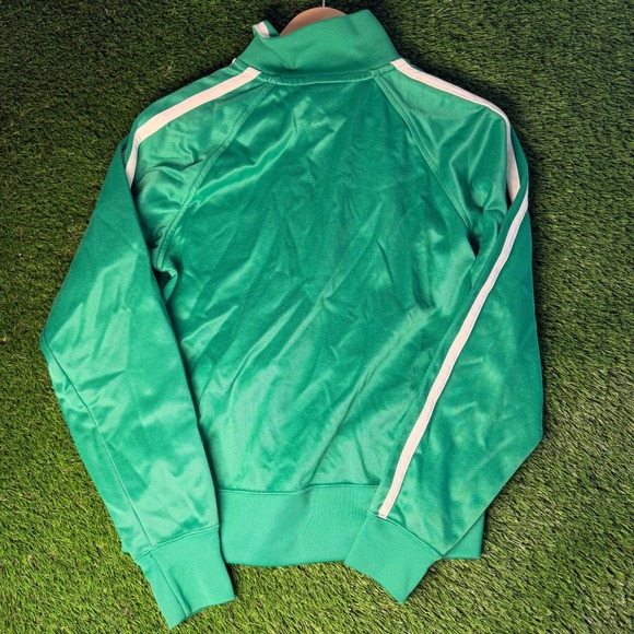 Champion University of Akron Green Full Zip Track Jacket Womens Small Striped - Picture 7 of 7